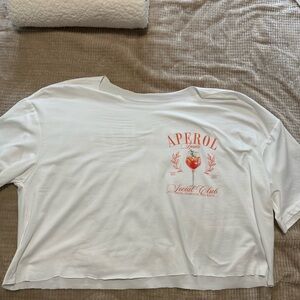 Aperol White Graphic Tee